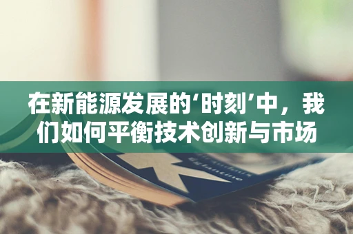 在新能源发展的‘时刻’中，我们如何平衡技术创新与市场适应？