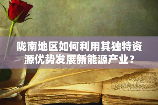 陇南地区如何利用其独特资源优势发展新能源产业？