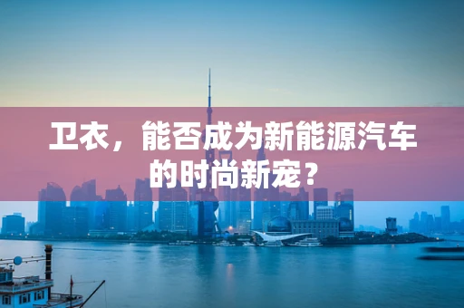 卫衣，能否成为新能源汽车的时尚新宠？