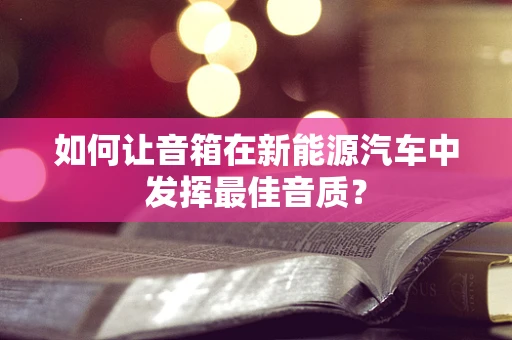 如何让音箱在新能源汽车中发挥最佳音质？