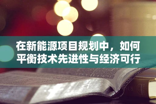 在新能源项目规划中，如何平衡技术先进性与经济可行性？