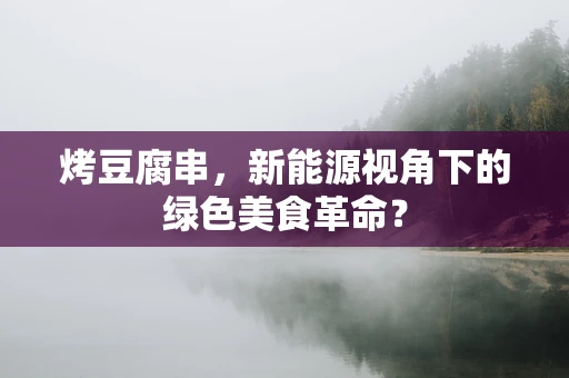 烤豆腐串，新能源视角下的绿色美食革命？