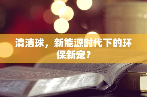 清洁球，新能源时代下的环保新宠？