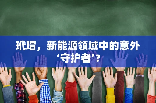 玳瑁，新能源领域中的意外‘守护者’？