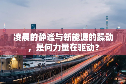 凌晨的静谧与新能源的躁动，是何力量在驱动？